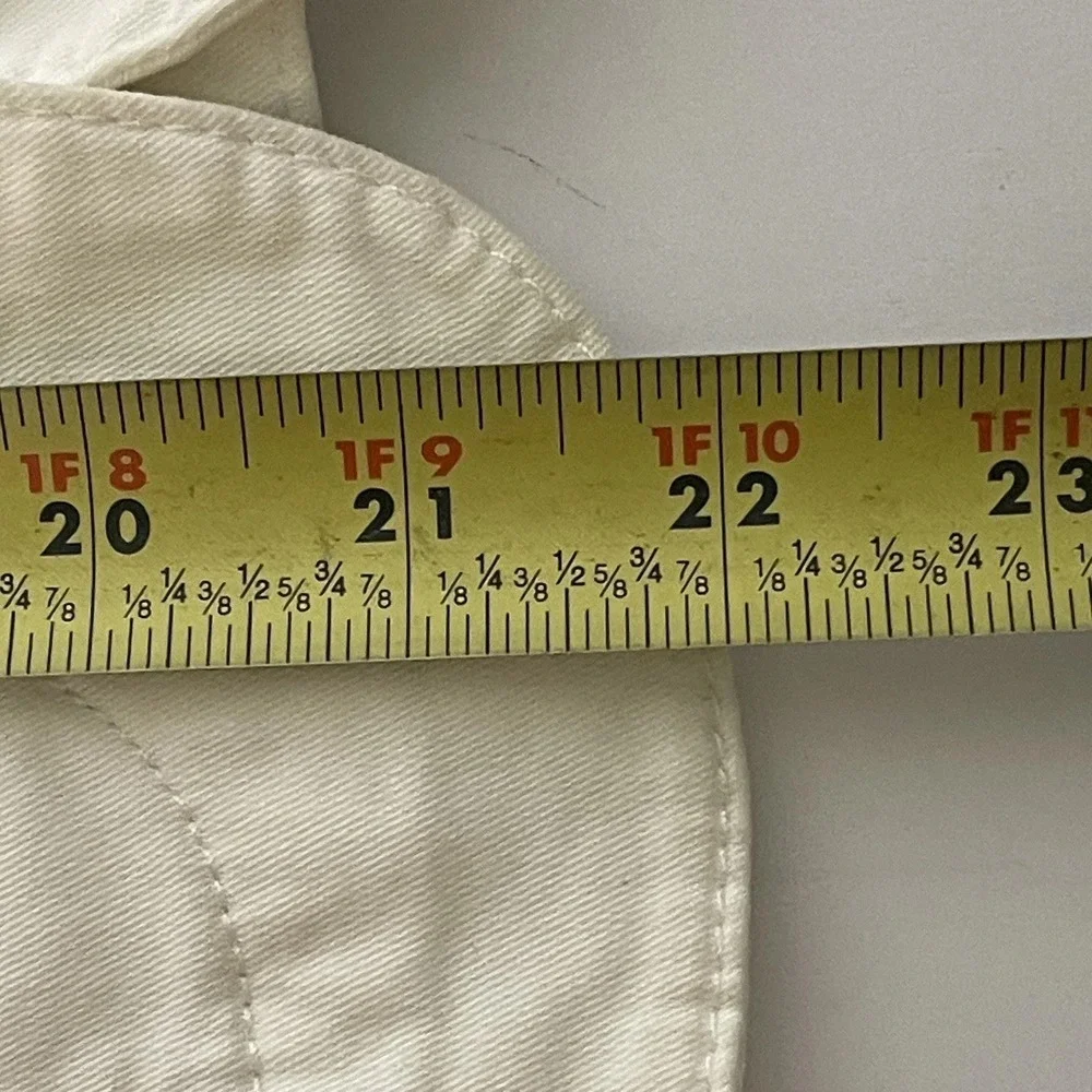 Talbots White Jacket Women's Size 2 Denim-Style Cotton Blend Stretch Button EUC